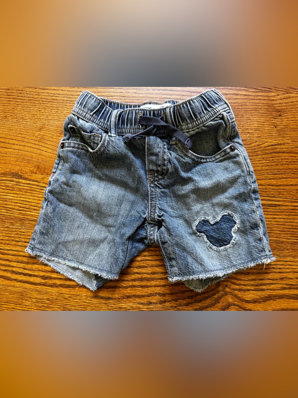 BabyGap x Disney Mickey Mouse Distressed Denim Shorts 3T